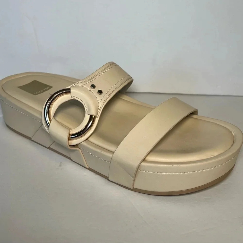 Dolce Vita Womens CICILY Cream Sandals Women’s Size 11 Summer Slides